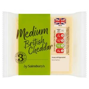 Sainsbury's Medium British Cheddar 220g
