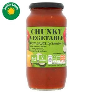 Sainsbury's Pasta Sauce, Chunky Vegetable 500g