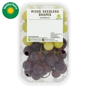 Sainsbury's Red & White Seedless Grapes 500g