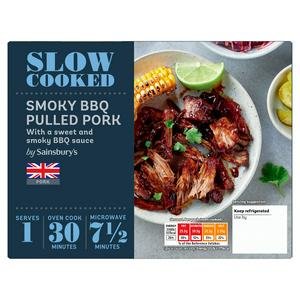 Sainsbury's Slow Cooked Smoky BBQ Pulled Pork 280g Sainsbury's Slow Cooked Smoky BBQ Pulled Pork 280g