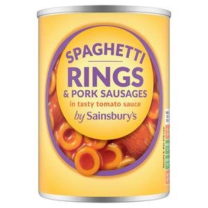 Sainsbury's Spaghetti Rings & Pork Sausages 400g