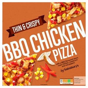 Sainsbury's Thin BBQ Chicken Pizza Sainsbury's Thin BBQ Chicken Pizza