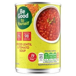 Sainsbury's Tomato & Spicy Lentil Soup, Be Good To Yourself 400g Sainsbury's Tomato & Spicy Lentil Soup, Be Good To Yourself 400g