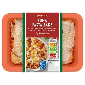 Sainsbury's Tuna Pasta Bake Melt Ready Meal For 1 400g