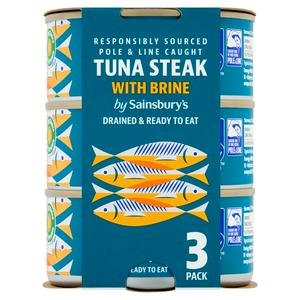 Sainsbury's Tuna Steak in Brine 3x120g