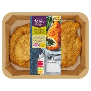 Sainsbury's Wild Garlic British Chicken Breast Kyiv with West Country Butter & Sourdough Crumb, Taste the Difference x2 385g