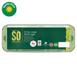 Sainsbury's Woodland Free Range Mixed Weight Eggs, SO Organic x12