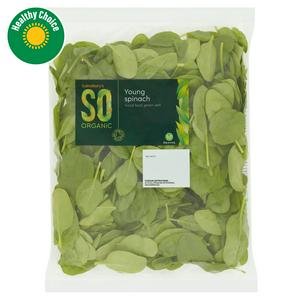 Sainsbury's Young Spinach, SO Organic 200g
