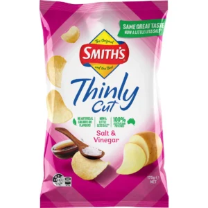 Smith's Thinly Cut Potato Chips Share Pack Salt & Vinegar