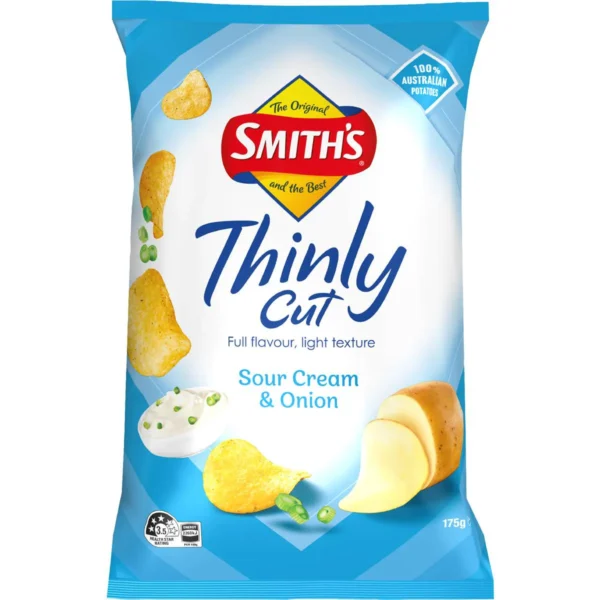 Smith's Thinly Cut Potato Chips Share Pack Sour Cream & Onion