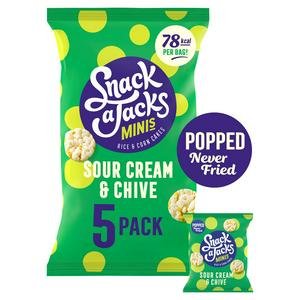 Snack a Jacks 5 x 19g Sour Cream & Chive Multipack Rice Cakes Crisps