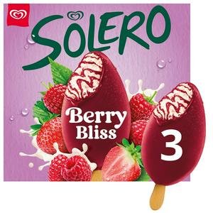 Solero 3 x 90ml Berry Bliss Ice Cream Lollies