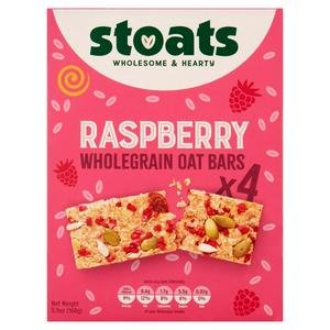 Stoats Raspberry & Honey Porridge Oat Bars 4x42g