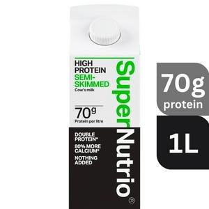SuperNutrio High Protein Semi Skimmed Cow's Milk 1L