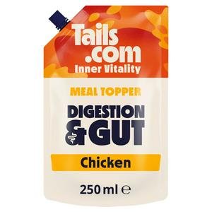 Tails.com Inner Vitality 250ml Digestion & Gut Juicy Chicken Bone Broth Meal Topper Dog Food