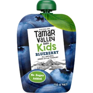 Tamar Valley Dairy Kids Greek Yoghurt Pouch Blueberry