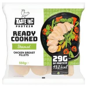 Taste Inc 550g Steamed Protein Ready Cooked Chicken Breast Fillets Taste Inc 550g Steamed Protein Ready Cooked Chicken Breast Fillets