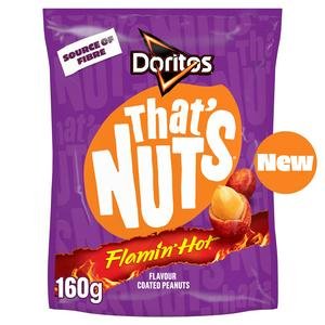 That's Nuts Doritos Flamin Hot Sharing Coated Peanuts 160g