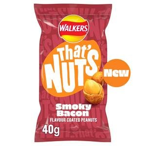 Thats Nuts Walkers Smoky Bacon Coated Peanuts Grab Bag 40g