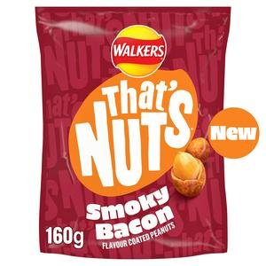 That's Nuts Walkers Smoky Bacon Sharing Coated Peanuts 160g