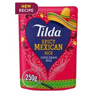 Tilda Microwave Rice Spicy Mexican Long Grain 250g
