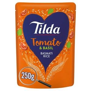 Tilda Microwave Rice Tomato & Basil Basmati 250g