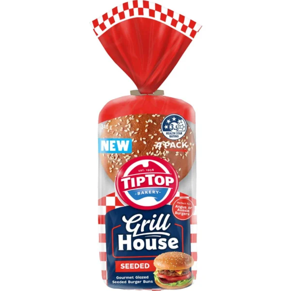 Tip Top Grill House Burger Buns Seeded