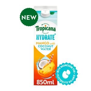 Tropicana 850ml Mango with Coconut Water Hydrate + Refreshing Fruit Juice
