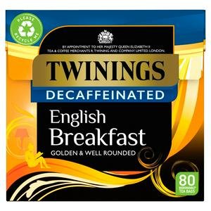 Twinings English Breakfast Decaffeinated Tea Bags x80 218g