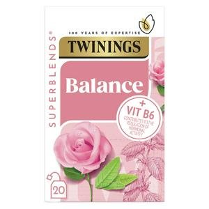 Twinings Superblends Balance Rose, Lemon Verbena & Lemon Balm Tea Bags 32g x20