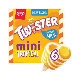 Twister 6 x 50ml Mini Tropical Ice Cream Lollies