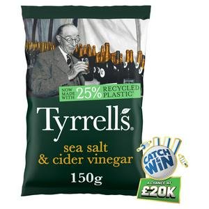 Tyrrells Cider Vinegar & Salt Sharing Crisps 150g