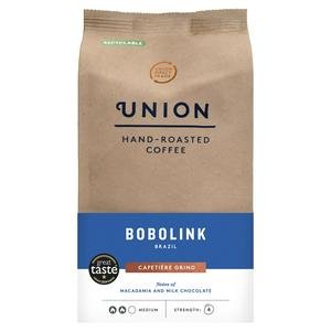 Union Hand-Roasted Coffee Bobolink Brazil Cafetière Grind 200g