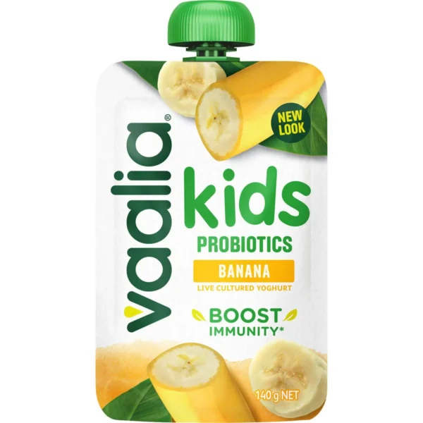 Vaalia Kids Probiotic Yoghurt Pouch Banana Vaalia Kids Probiotic Yoghurt Pouch Banana
