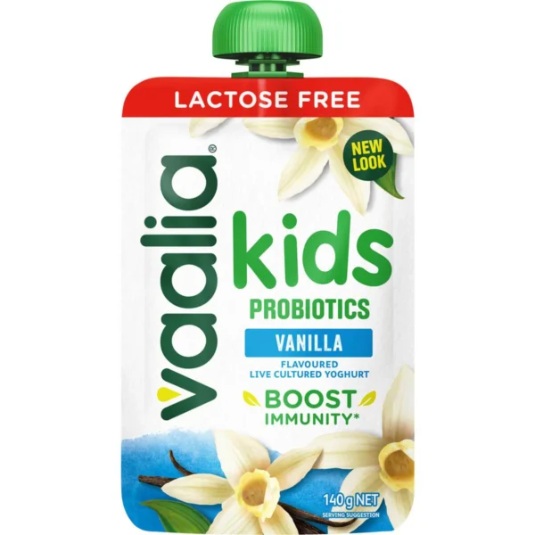 Vaalia Lactose Free Kids Probiotic Yoghurt Pouch Vanilla