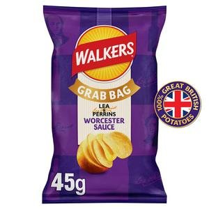 Walkers Worcester Sauce Lea & Perrins Grab Bag Crisps 45g