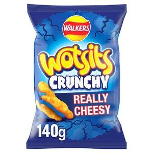 Walkers Wotsits Crunchy Really Cheesy Snacks Crisps 140g