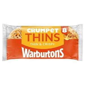 Warburtons Crumpet Thins x8