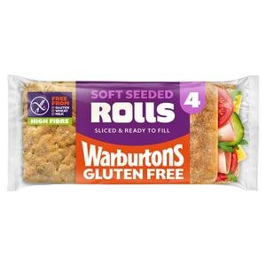 Warburtons Gluten Free Super Soft Seeded Sliced Rolls