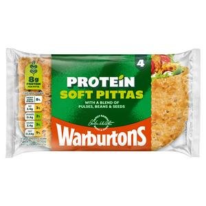 Warburtons Protein Soft Pittas x4