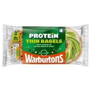 Warburtons Protein Thin Bagels x4