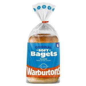 Warburtons Sliced Original Bagels x5
