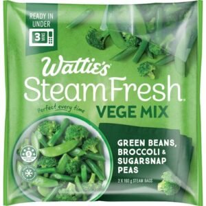 wattie's steam fresh frozen mixed vegetables green beans, broccoli & peas