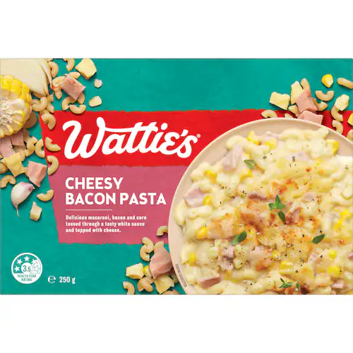 watties frozen meal cheesy bacon pasta