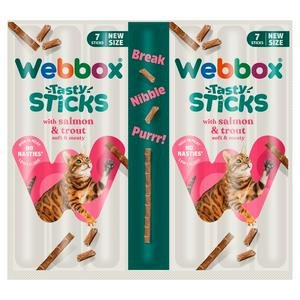 Webbox Tasty Sticks with Salmon & Trout Cat Treats 7 x 5g