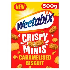 Weetabix 500g Crispy Minis Caramelised Biscuit Breakfast Cereal