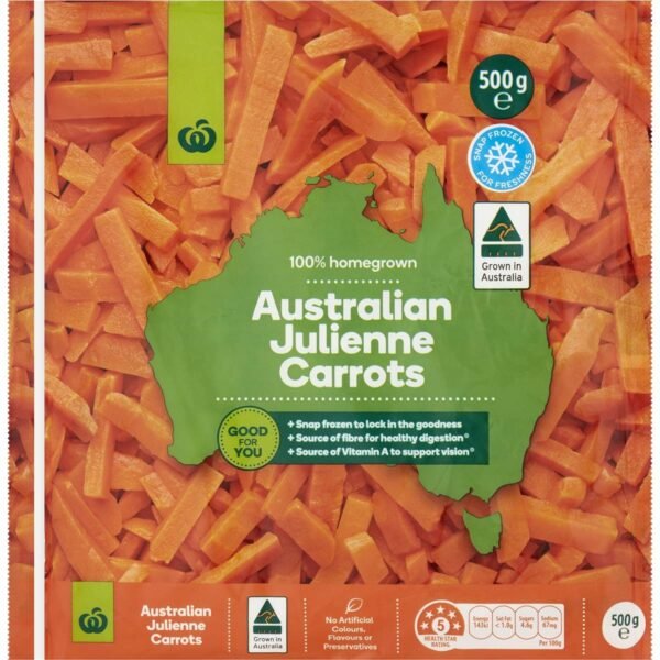 Woolworths Frozen Australian Julienne Carrots