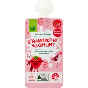 Woolworths Strawberry Yoghurt Pouch Strawberry
