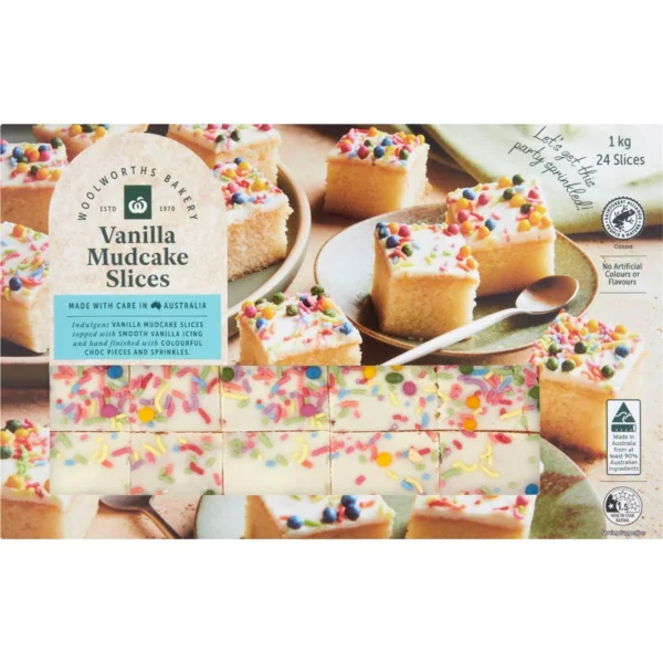 Woolworths Vanilla Mudcake Slices