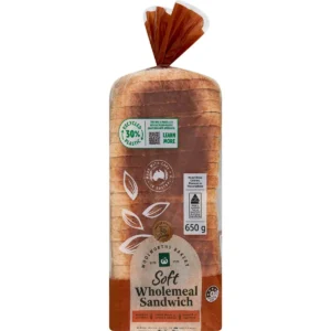 Woolworths Wholemeal Soft Sandwich Bread